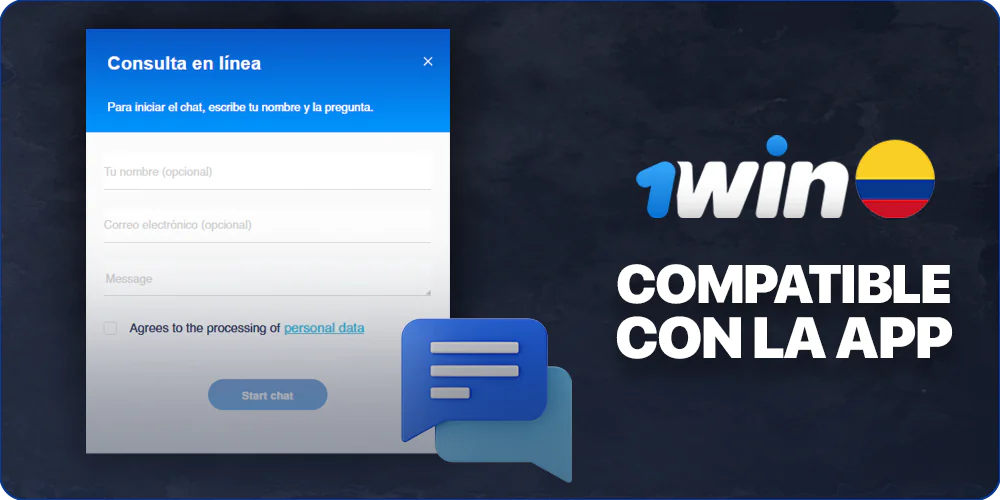 Soporte para jugadores colombianos en la Aplicación móvil 1Win