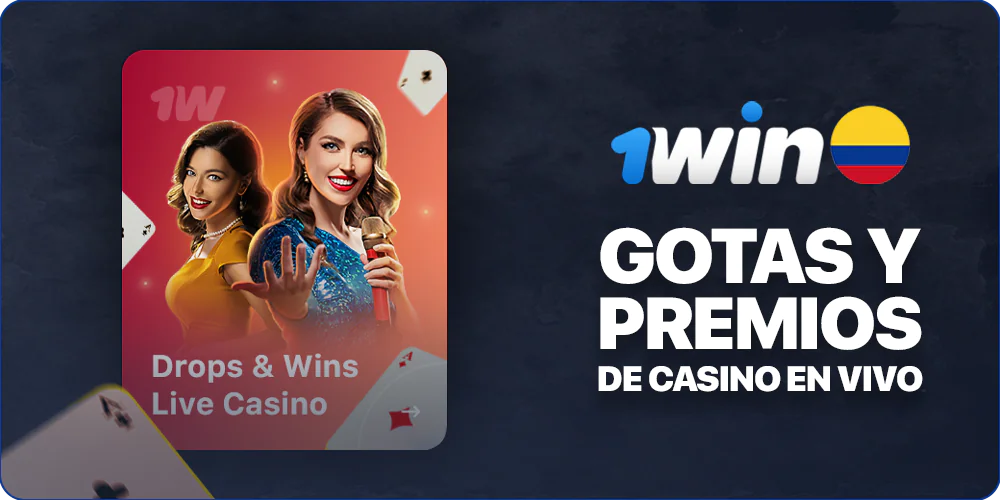 Gotas y premios en juegos de casino en vivo en 1Win