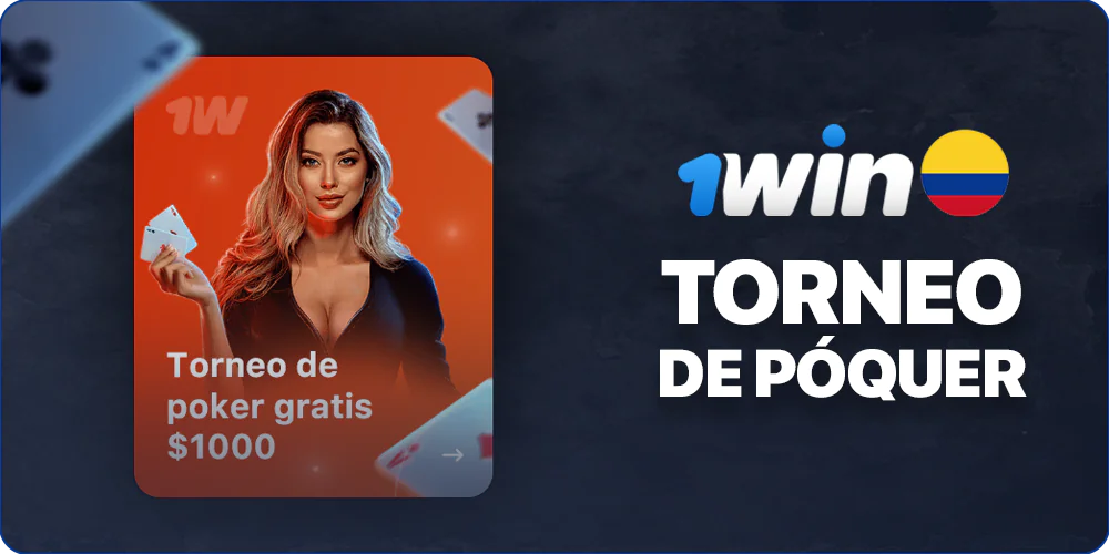 Gane hasta 1.000 $ en un torneo de póquer 1Win