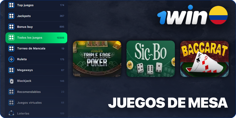 Juega a la Juegos de mesa en 1Win Casino