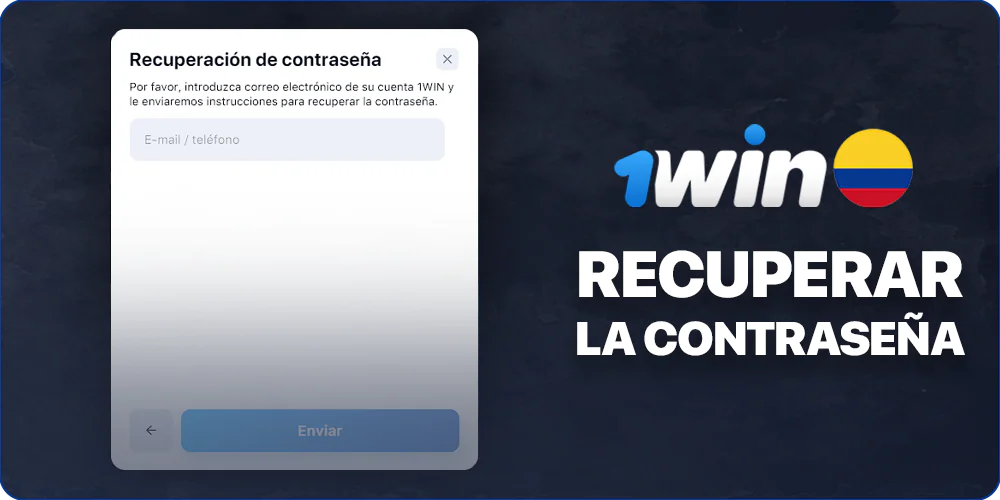 Instrucciones paso a paso para recuperar la contraseña de 1Win