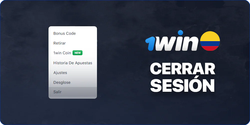 Salir de su cuenta 1Win