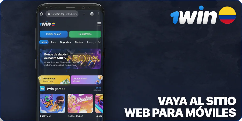 Acceda al sitio web de 1Win desde su teléfono móvil