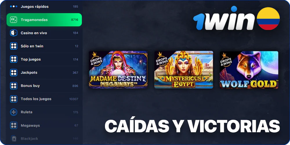 Categoría "Drops&Wins" de 1win Casino