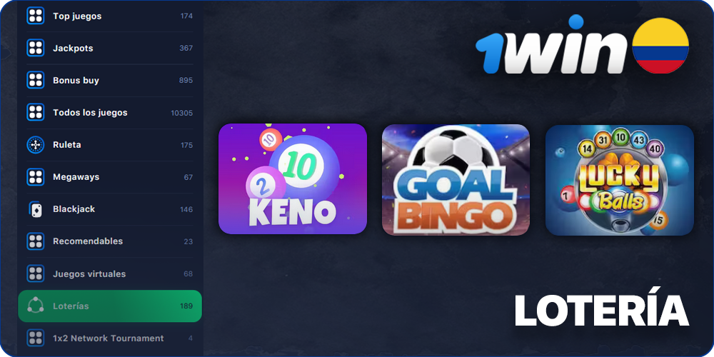 Juega a la Lotería en 1Win Casino