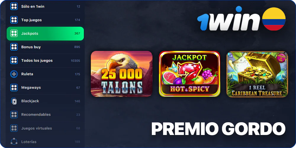 Juegos de Jackpot en 1Win Casino