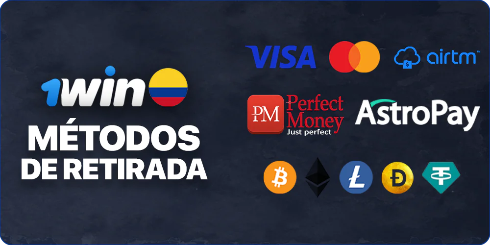 Métodos de retiro disponibles para los colombianos de 1Win