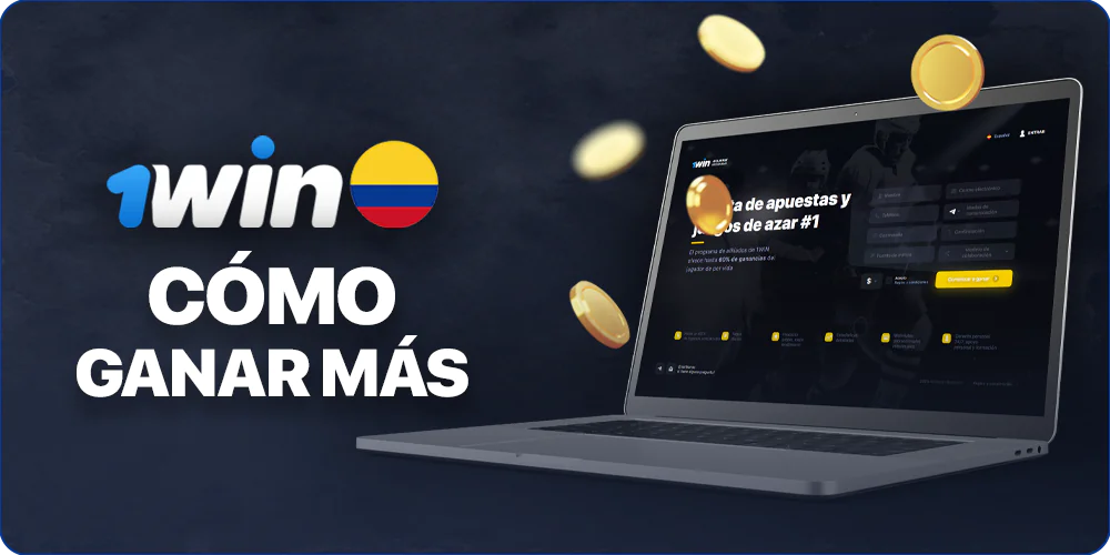 Instrucciones sobre cómo los jugadores colombianos pueden ganar dinero con 1Win