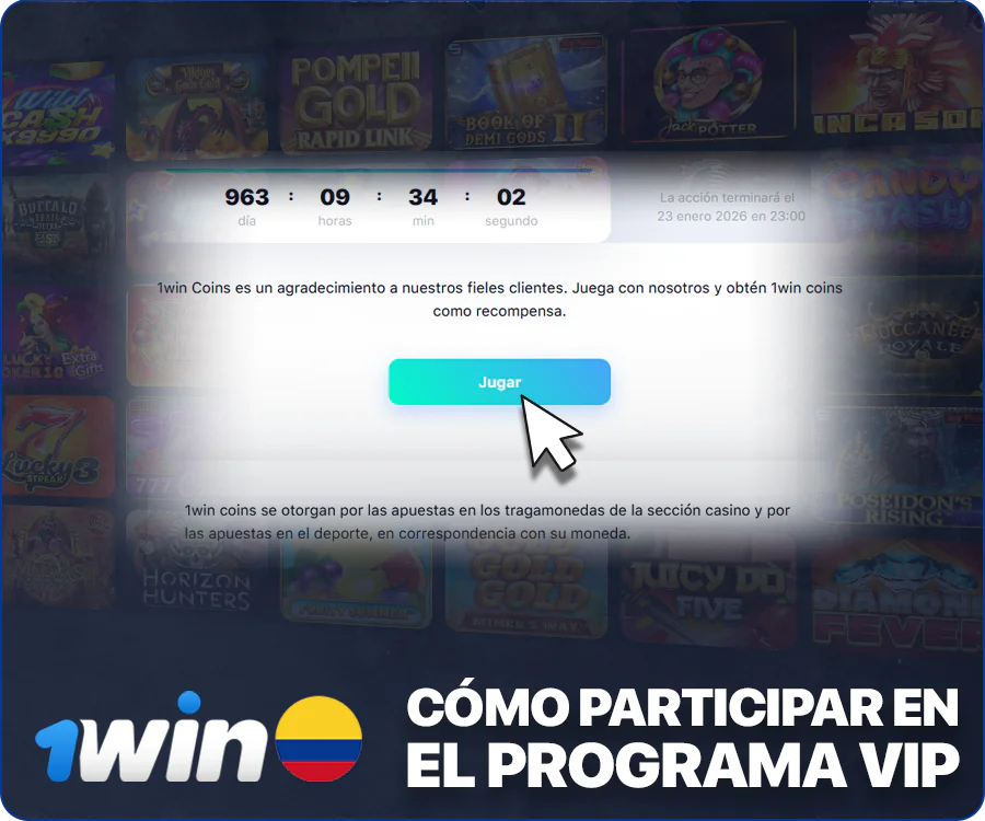 Instrucciones para participar en el programa VIP en 1Win