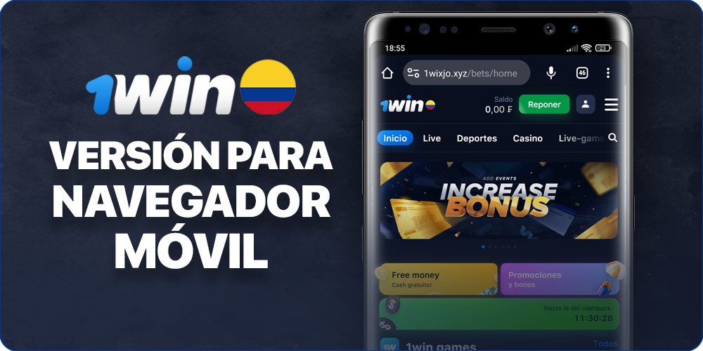 Versión de 1Win para navegador móvil